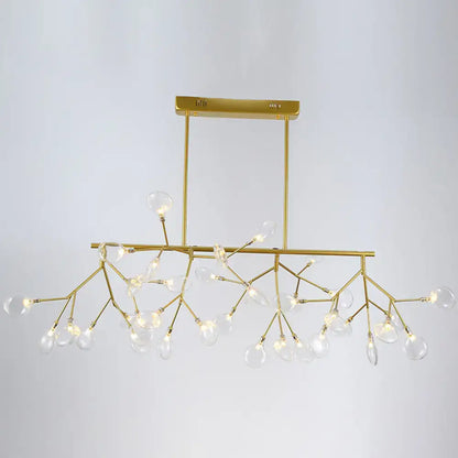 Modern gold firefly led island pendant light for dining room