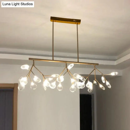 Modern gold firefly led island pendant light for dining room