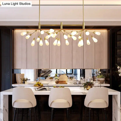 Postmodern brass finish firefly suspension light dining room chandelier