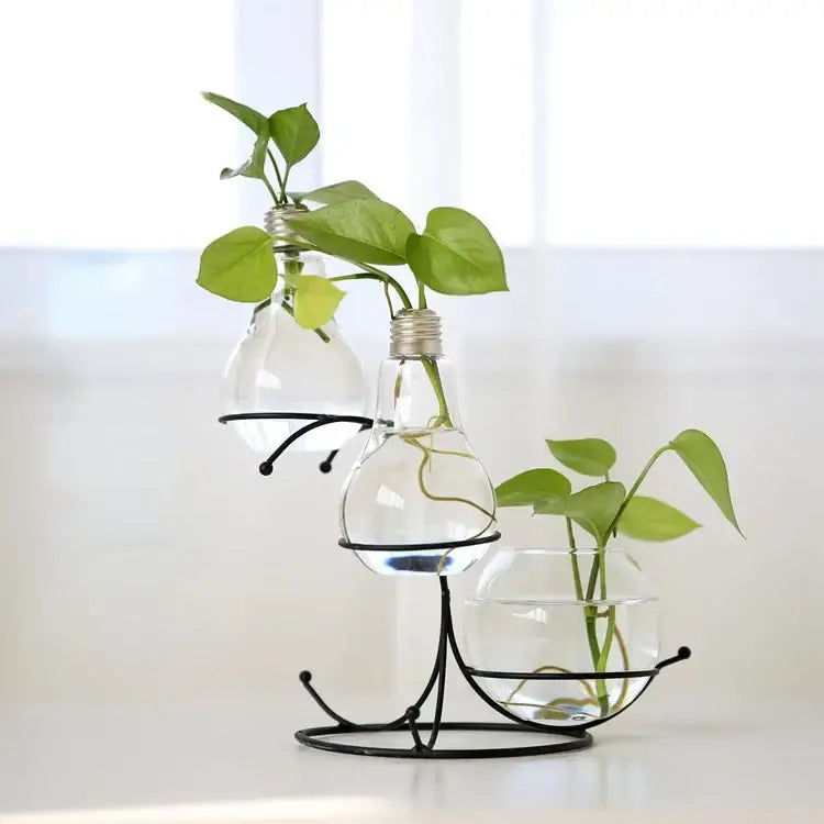 Gold flamingo metal vase with glass bowl living room home decor