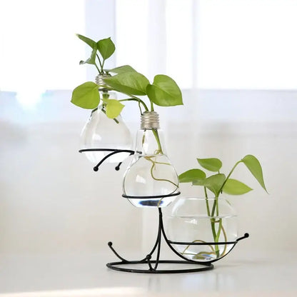 Gold flamingo metal vase with glass bowl living room home decor