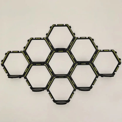 Hexagonal modular floating display shelf bedroom collectible frame