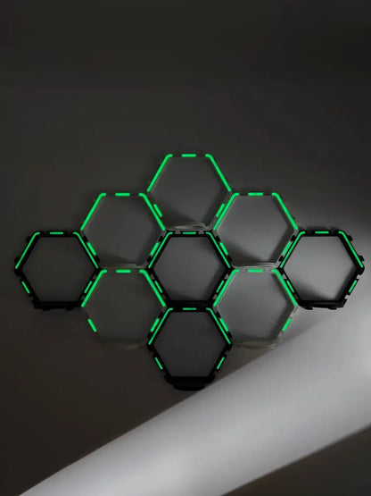 Hexagonal modular floating display shelf bedroom collectible frame