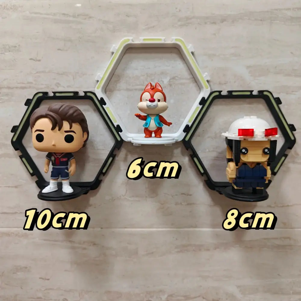 Hexagonal modular floating display shelf bedroom collectible frame