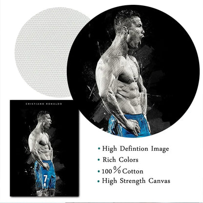 DecorBites™ Football Star Posters Canvas Prints for Home Decor