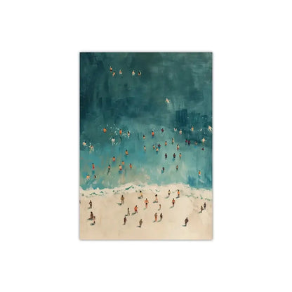 Framed summer people swimming beach wall art living room decor
