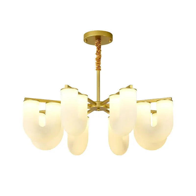 french cream u-shaped floor lamp living room led light