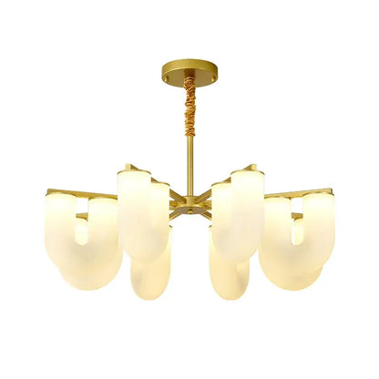 french cream u-shaped floor lamp living room led light