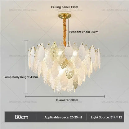 french crystal chandelier gold leaf living room light