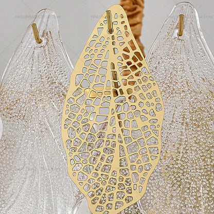 french crystal chandelier gold leaf living room light