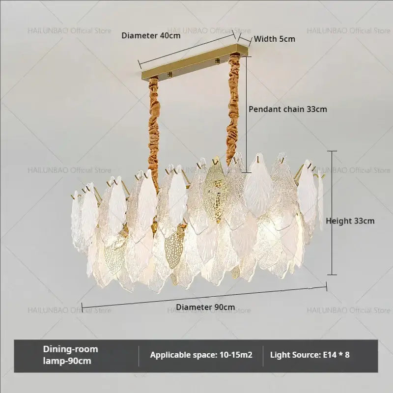 french crystal chandelier gold leaf living room light