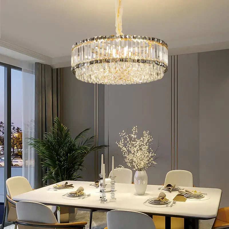 french crystal chandelier living room gold two tier light