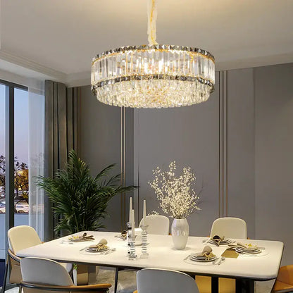 french crystal chandelier living room gold two tier light