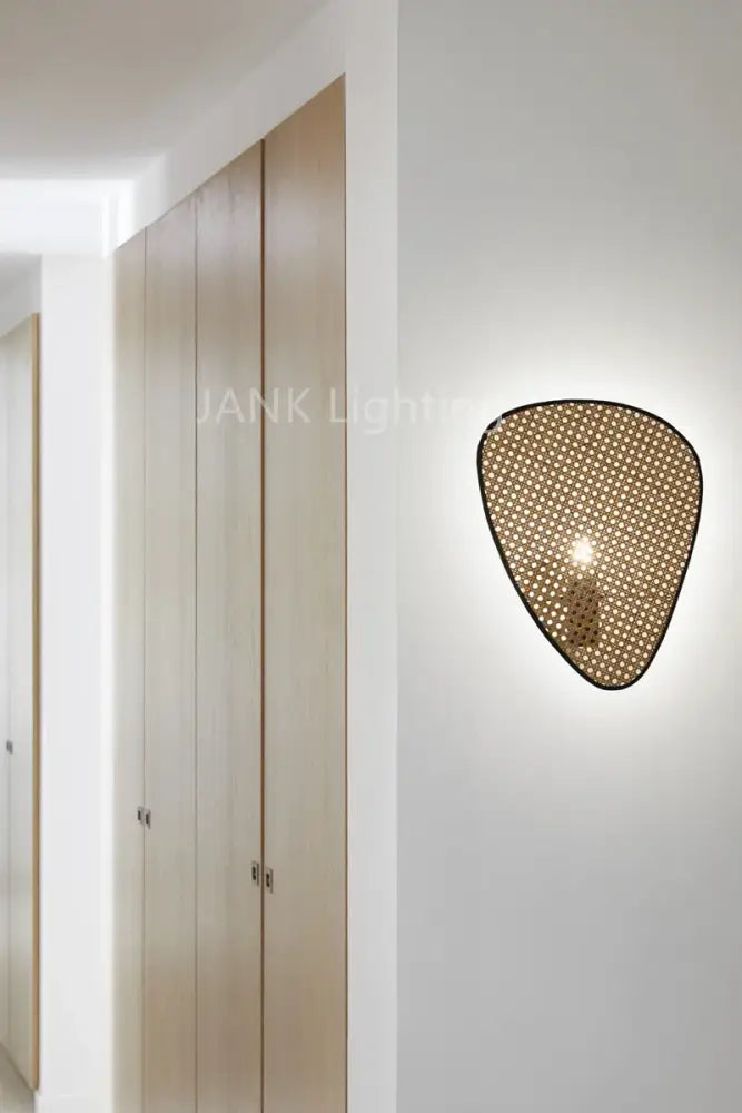 French design natural & tan rattan chandelier dining room pendant light