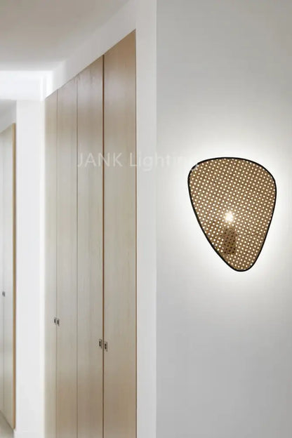 French design natural & tan rattan chandelier dining room pendant light