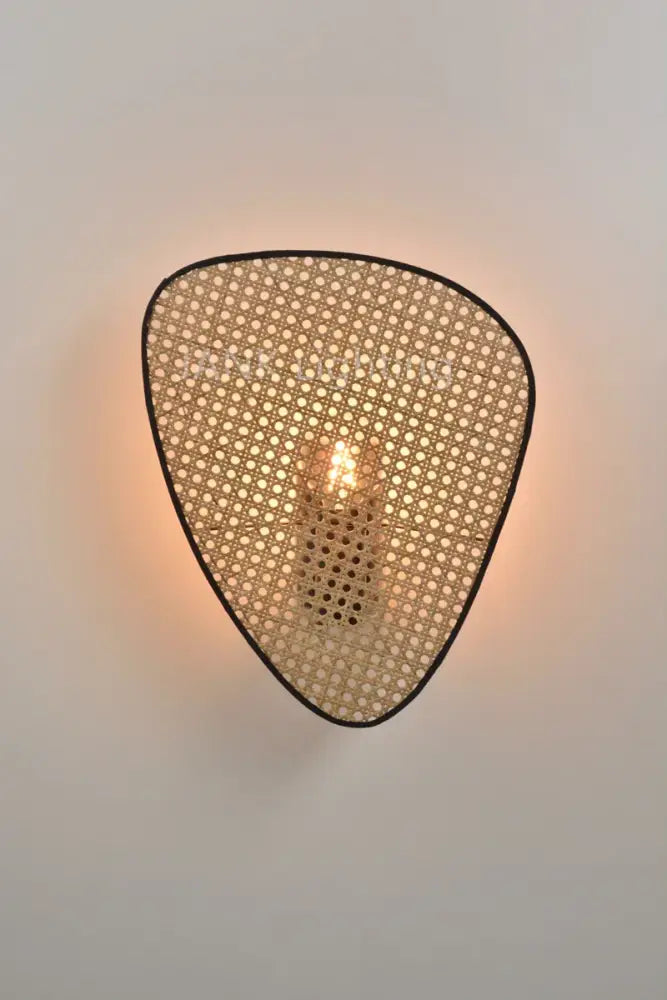 French design natural & tan rattan chandelier dining room pendant light