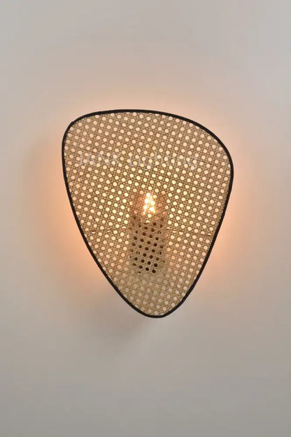 French design natural & tan rattan chandelier dining room pendant light