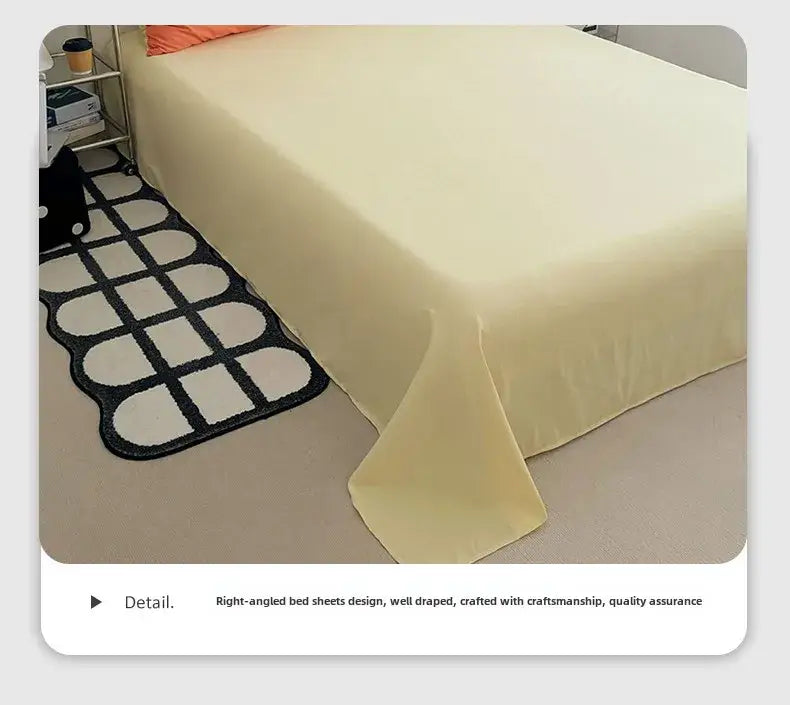 Orange & cream solid color quilt set – bedroom plush comforter