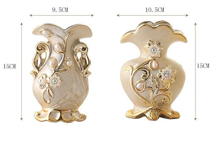 DecorBites™ Frosted Porcelain Flower Vase for Home Decor
