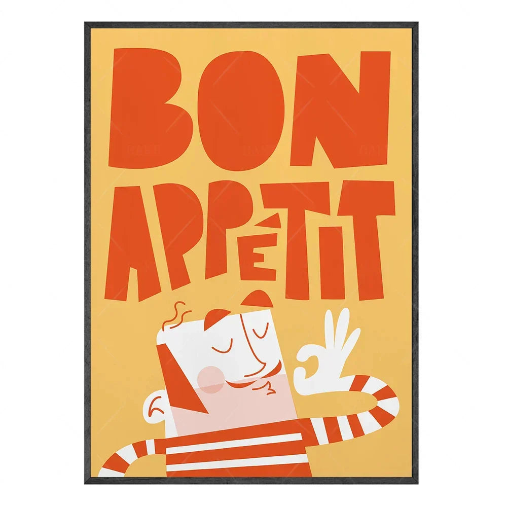 DecorBites™ Fun Beans on Toast Kitchen Canvas Art