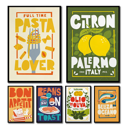 DecorBites™ Fun Beans on Toast Kitchen Canvas Art