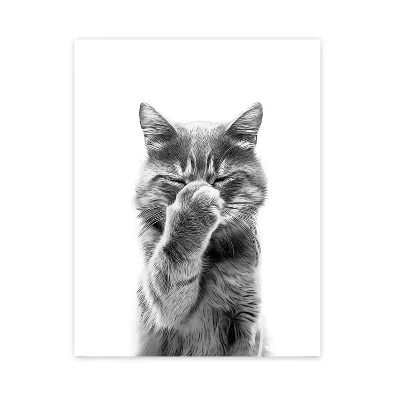 Funny animal baby chimp with toilet paper bathroom poster