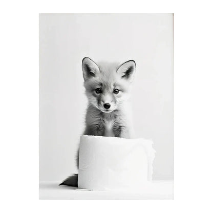 DecorBites™ Funny Animals Canvas Wall Art for Bathroom Home
