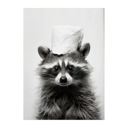 DecorBites™ Funny Animals Canvas Wall Art for Bathroom Home
