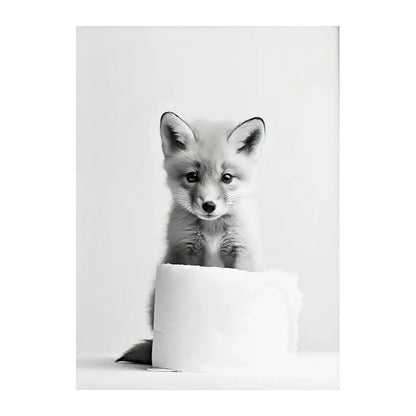 Black and white funny animals wall art – bathroom framed prints