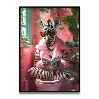 Funny christmas gingerbread man bathroom canvas wall art