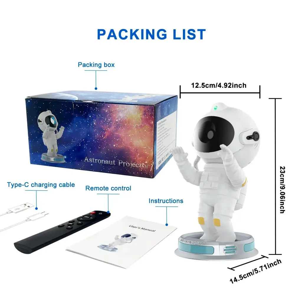 galaxy astronaut starry projector night light for bedroom