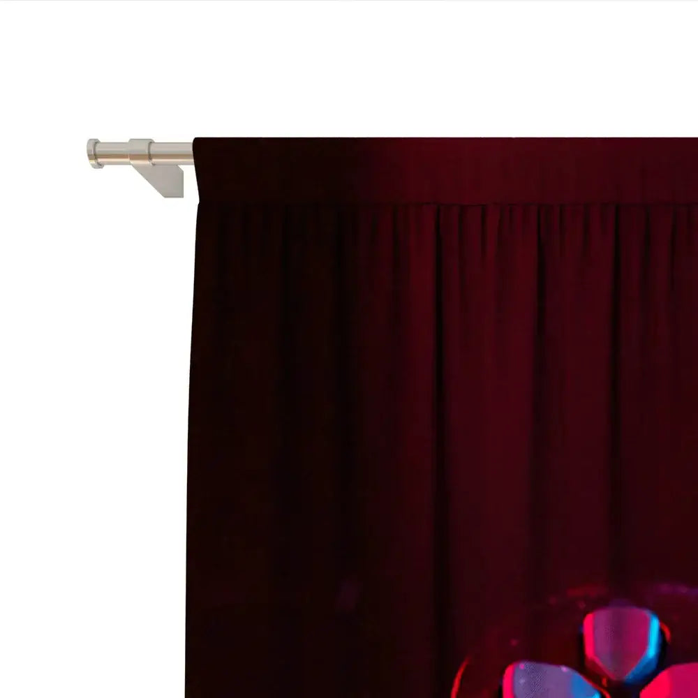 game console handle curtains black & rainbow bedroom decor