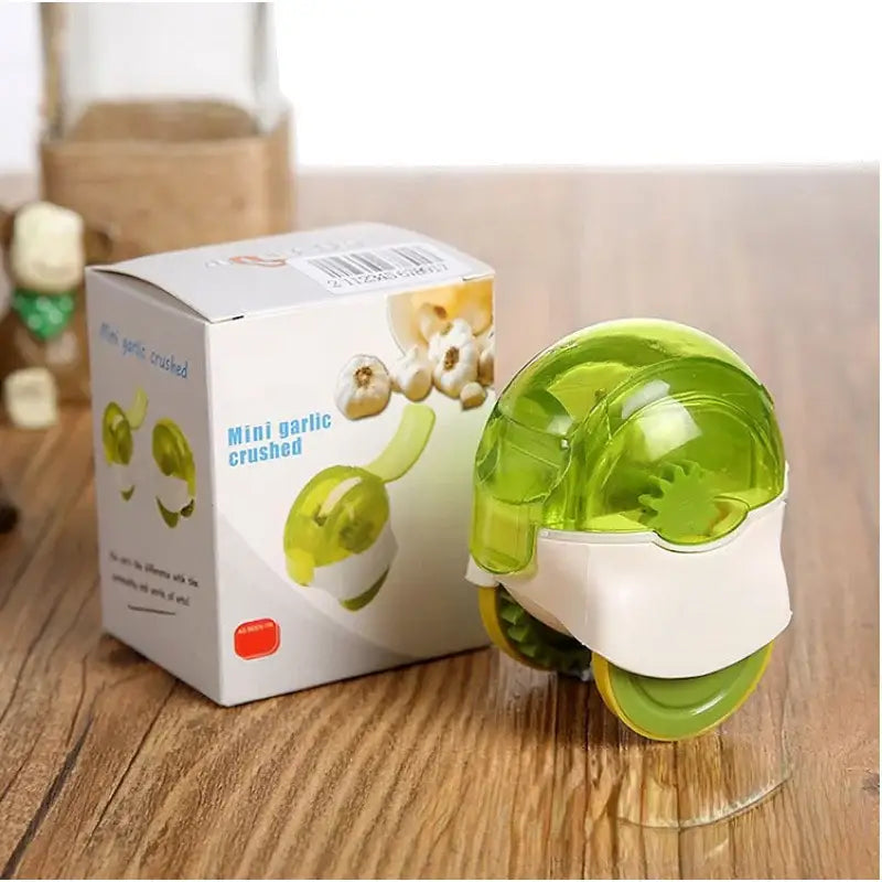 garlic chopper lime green & white kitchen mincer tool