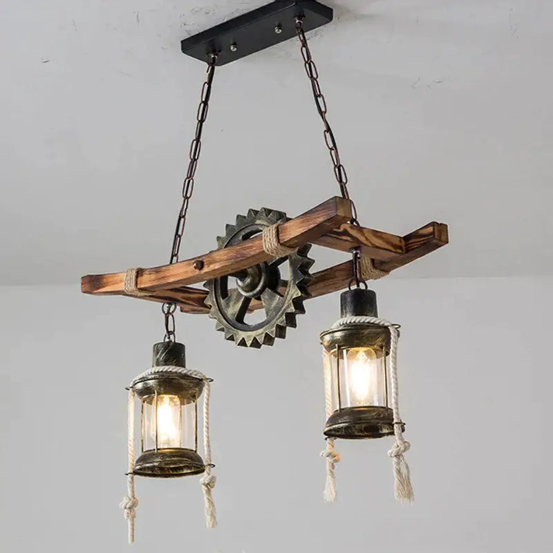 gear industrial chandelier pendant for dining room