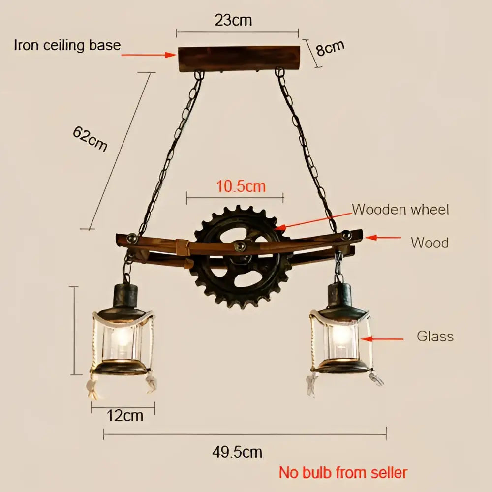 gear industrial chandelier pendant for dining room