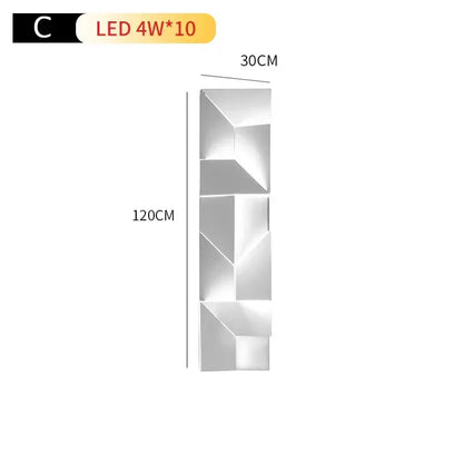 geometric art white wall lamp for bedroom living room