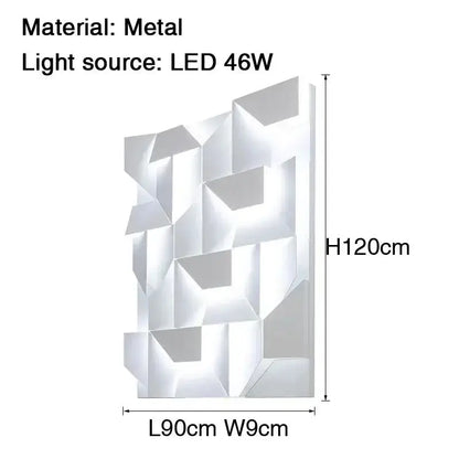 geometric art white wall lamp for bedroom living room
