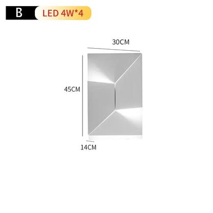 geometric art white wall lamp for bedroom living room