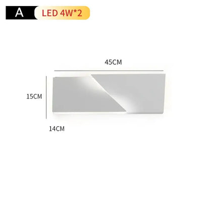 geometric art white wall lamp for bedroom living room