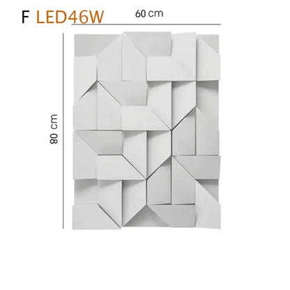 geometric art white wall lamp for bedroom living room