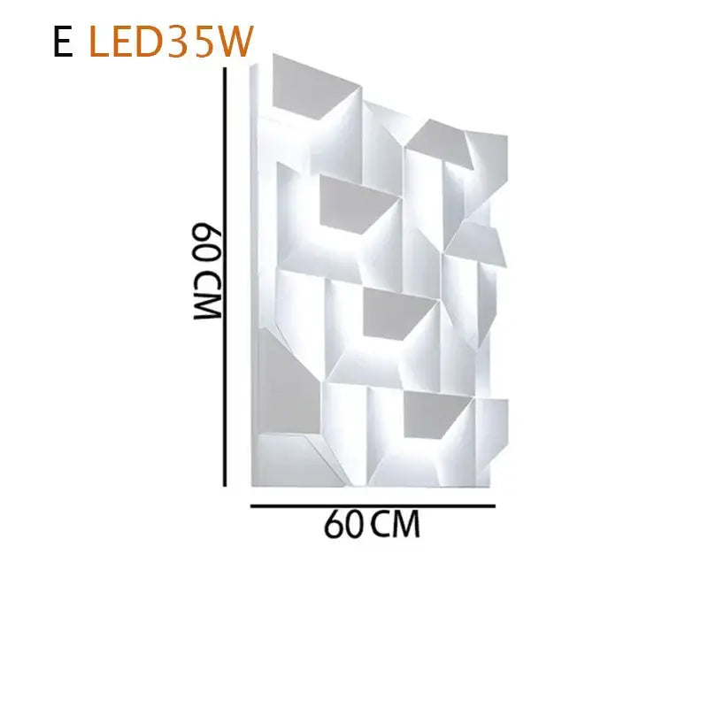 geometric art white wall lamp for bedroom living room