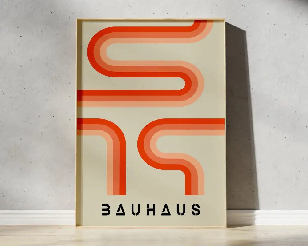 Modern geometric bauhaus canvas poster living room abstract wall art