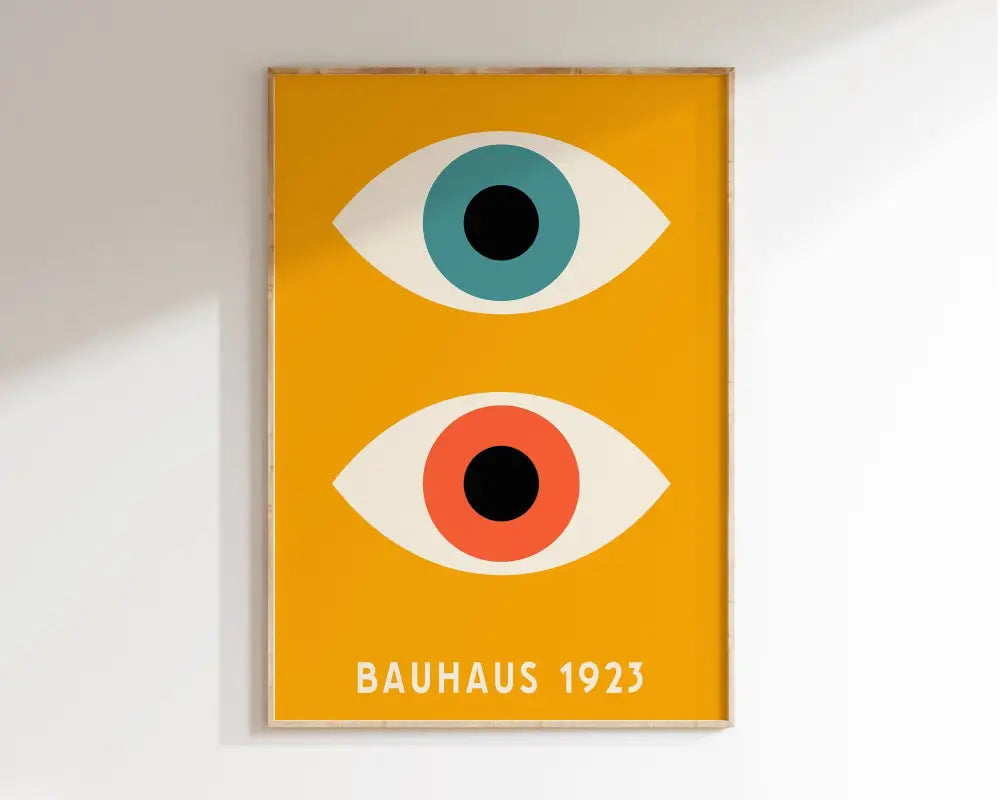 Geometric bauhaus canvas poster – living room wall art