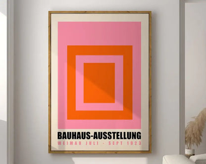 Modern geometric bauhaus canvas poster living room abstract wall art