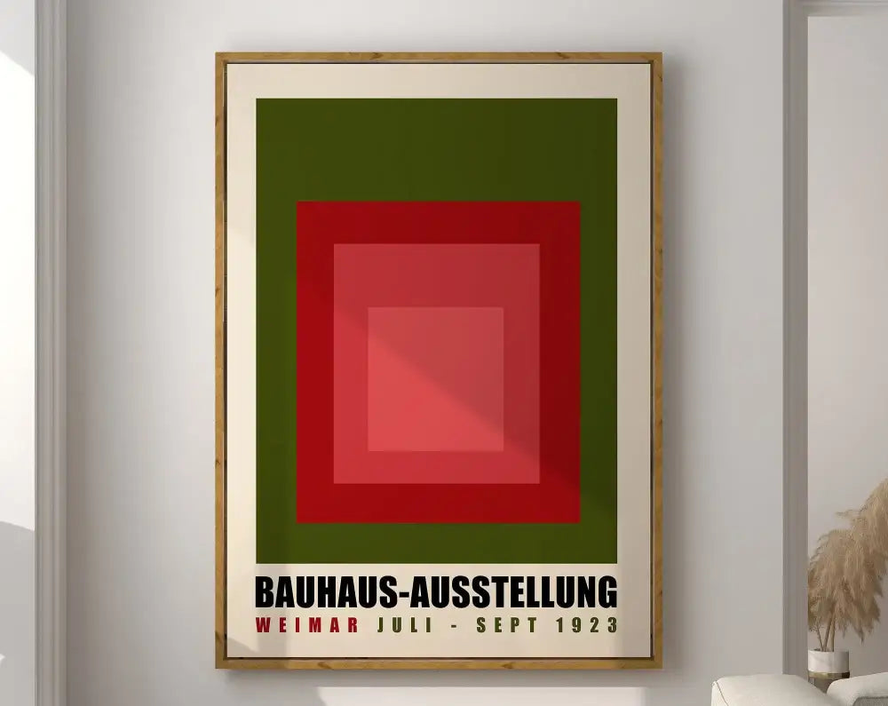 Geometric bauhaus canvas poster – living room wall art
