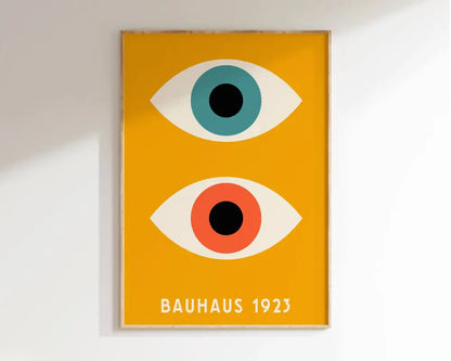 Colorful geometric bauhaus canvas poster living room home decor