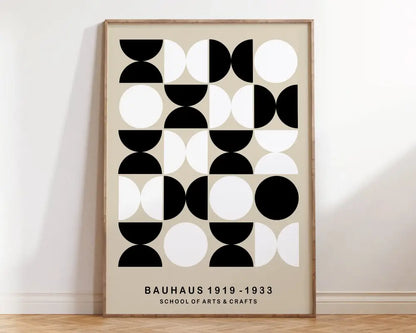 Colorful geometric bauhaus canvas poster living room home decor