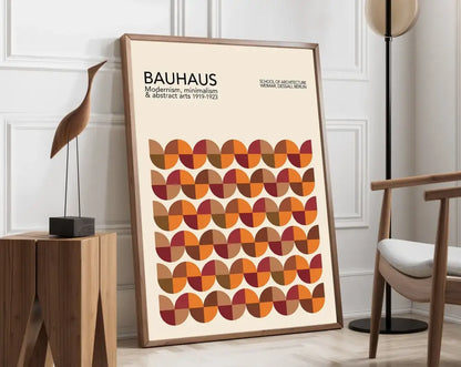 Colorful geometric bauhaus canvas poster living room home decor
