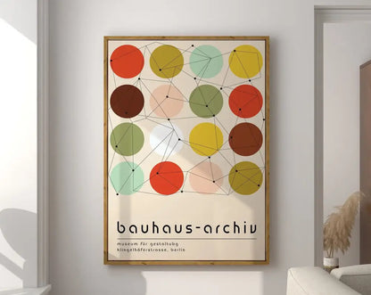 Colorful geometric bauhaus canvas poster living room home decor