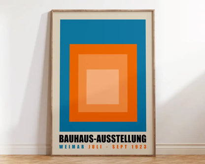 Modernist bauhaus geometric pink & black canvas print living room art